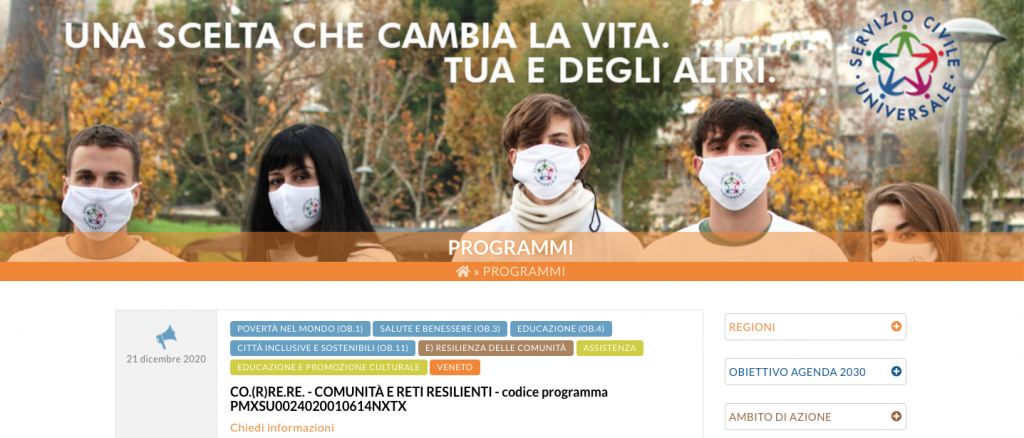 Graduatorie Servizio Civile Universale Bando 2020 - Sol.Co Verona | Solco