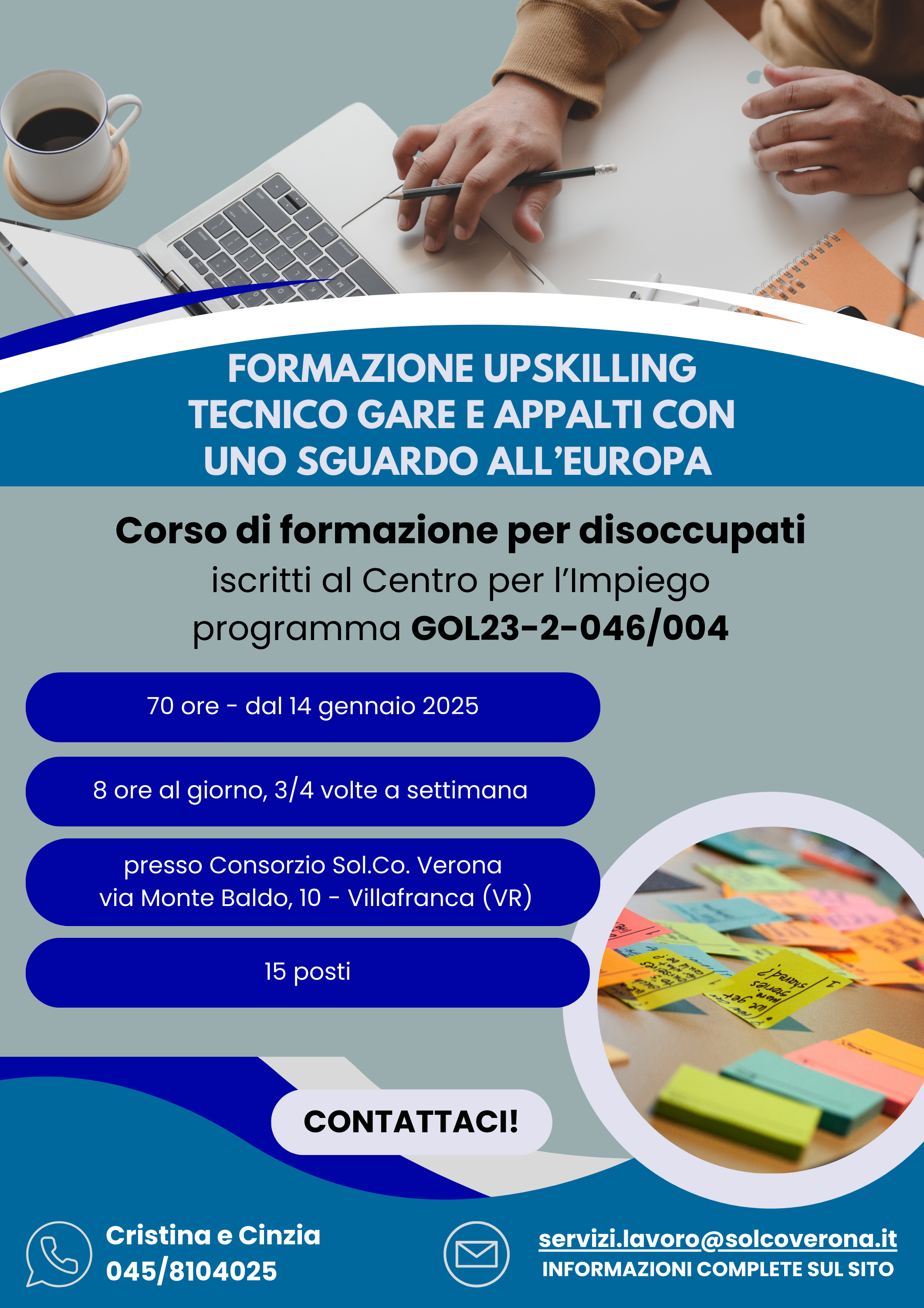 Locandina corso GOL 2 Formazione upskilling Tecnico gare e appalti 1